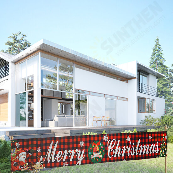 3M Merry Christmas Outdoor Banner Oxford Large Hanging Bunting Xmas Door Wall Decoration Photography Backdrop