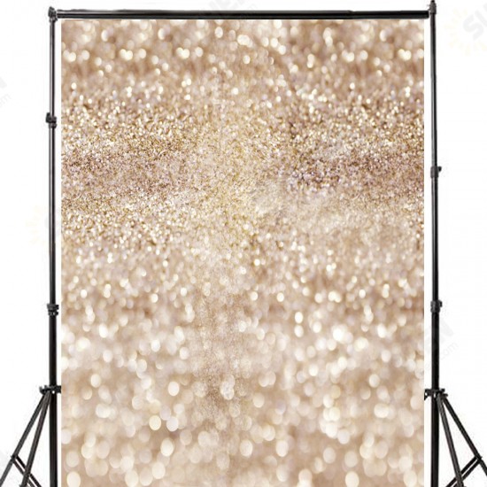 3x5FT 5x7FT Vinyl Beige Glitters Shining Photography Background Backdrop Studio Prop