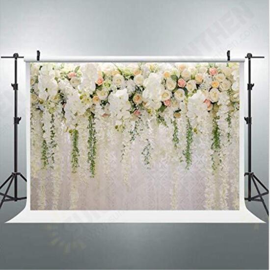 3x5FT 5x7FT 7x10FT Vinyl Pink White Rose Flower Wedding Photography Backdrop Background Studio Prop 3x5FT 5x7FT 7x10FT Vinyl Pink White Rose Flower Wedding Photography Backdrop Background Studio Prop