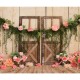 3x5FT 5x7FT Flower Wooden Door Vinyl Photography Backdrop Studio Photo Background Party Decor