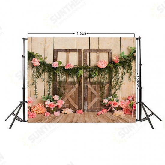3x5FT 5x7FT Flower Wooden Door Vinyl Photography Backdrop Studio Photo Background Party Decor 3x5FT 5x7FT Flower Wooden Door Vinyl Photography Backdrop Studio Photo Background Party Decor
