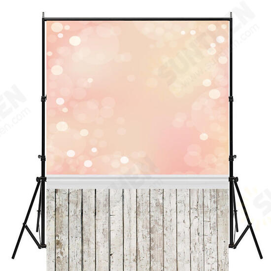 3x5FT 5x7FT Pink Theme Wood Floor Photography Backdrop Background Studio Prop