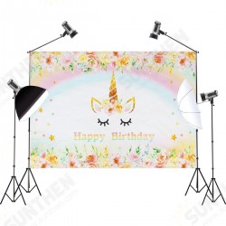 3x5FT 5x7FT Vinyl Gold Unicorn Happy Birthday Photography Backdrop Background Studio Prop 3x5FT 5x7FT Vinyl Gold Unicorn Happy Birthday Photography Backdrop Background Studio Prop