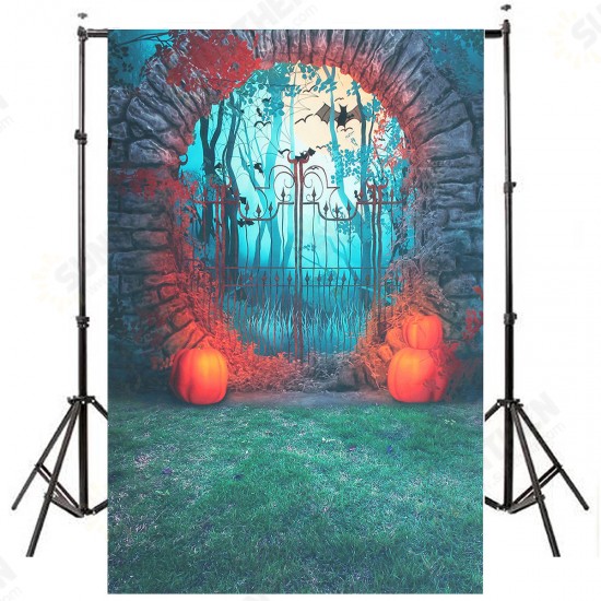 3x5FT 5x7FT Vinyl Halloween Pumpkin Bat Photography Backdrop Background Studio Prop