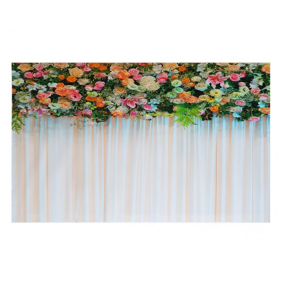 3x5FT 5x7FT Vinyl Pink Orange Rose Lily Flower Photography Backdrop Background Studio Prop