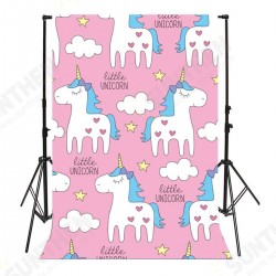 3x5FT Cartoon Pink Unicorn Cloud Photography Backdrop Studio Prop Background 3x5FT Cartoon Pink Unicorn Cloud Photography Backdrop Studio Prop Background