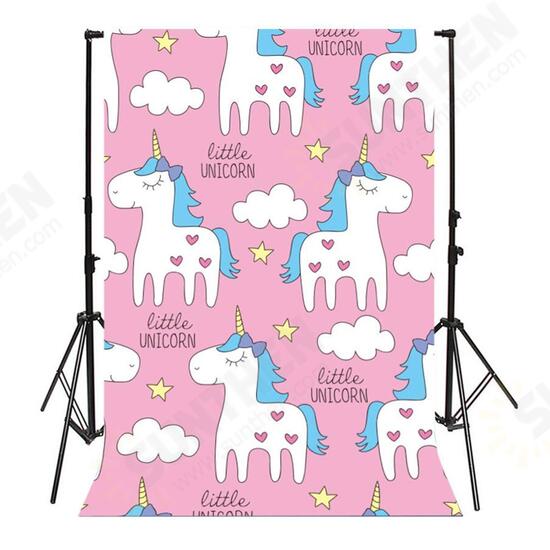 3x5FT Cartoon Pink Unicorn Cloud Photography Backdrop Studio Prop Background 3x5FT Cartoon Pink Unicorn Cloud Photography Backdrop Studio Prop Background
