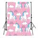 3x5FT Cartoon Pink Unicorn Cloud Photography Backdrop Studio Prop Background 3x5FT Cartoon Pink Unicorn Cloud Photography Backdrop Studio Prop Background