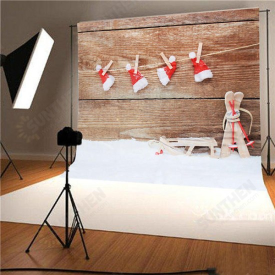 3x5ft 1.5X1m Vinyl Christmas Snow Theme Studio Photography Prop Background