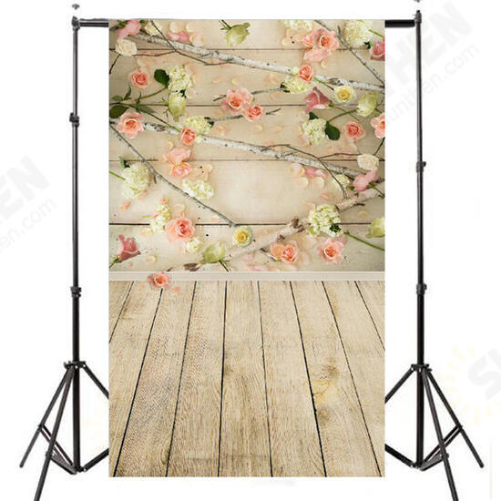 3x5ft Vinyl Wooden Floor Flower Backdrops Photography Studio Props Background 3x5ft Vinyl Wooden Floor Flower Backdrops Photography Studio Props Background