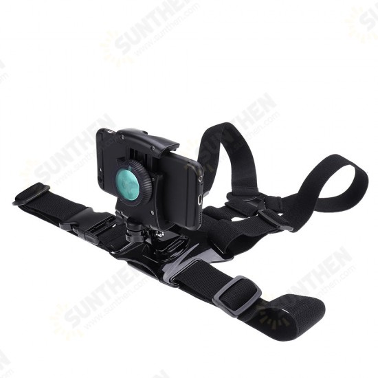 4-6 Inch Mobile Phone 360 Degree Rotation Holder Clip Breast Strap Mount Stabilizer for Phone DV Sport Camera