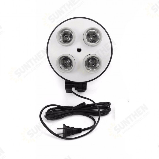 4 Socket E27 Video Shooting Light Lamp Bulb Head Holder