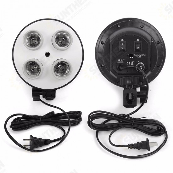 4 Socket E27 Video Shooting Light Lamp Bulb Head Holder