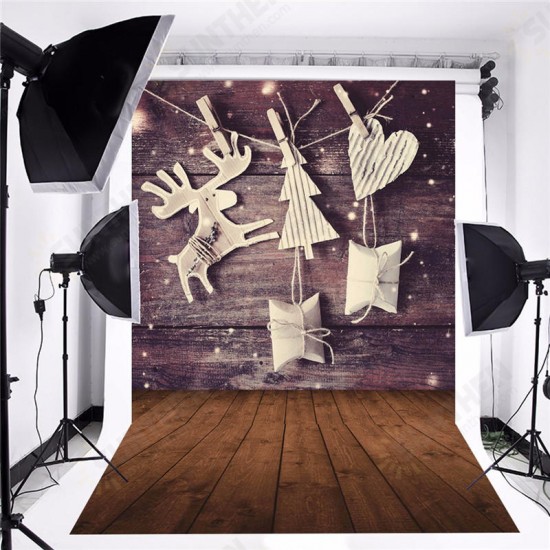 5 x 7 FT Christmas Theme Christmas Gift Elk Wood Board Photo Vinyl Background 5 x 7 FT Christmas Theme Christmas Gift Elk Wood Board Photo Vinyl Background