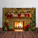 5x3FT 7x5FT 10x7FT Christmas Fireplace Red Socks Backdrop Photography Background Cloth Decoration Background Studio Prop 5x3FT 7x5FT 10x7FT Christmas Fireplace Red Socks Backdrop Photography Background Cloth Decoration Background Studio Prop