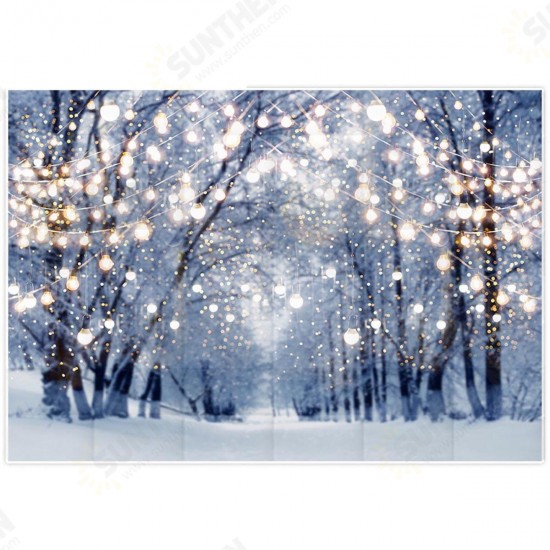 5x3FT 7x5FT 8x6FT Light Strip Winter Snow Forest Street Photography Backdrop Background Studio Prop 5x3FT 7x5FT 8x6FT Light Strip Winter Snow Forest Street Photography Backdrop Background Studio Prop