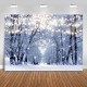 5x3FT 7x5FT 8x6FT Light Strip Winter Snow Forest Street Photography Backdrop Background Studio Prop 5x3FT 7x5FT 8x6FT Light Strip Winter Snow Forest Street Photography Backdrop Background Studio Prop