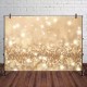 5x3FT 7x5FT 9x6FT Vinyl Gold Glitter Photography Backdrop Background Studio Prop