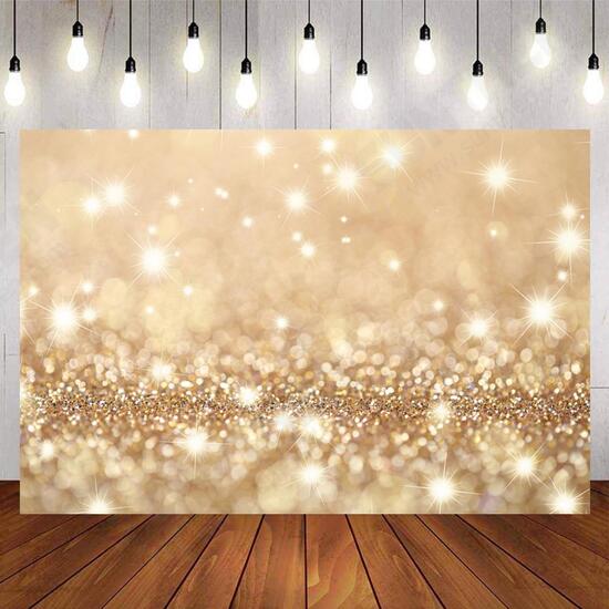 5x3FT 7x5FT 9x6FT Vinyl Gold Glitter Photography Backdrop Background Studio Prop