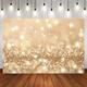 5x3FT 7x5FT 9x6FT Vinyl Gold Glitter Photography Backdrop Background Studio Prop