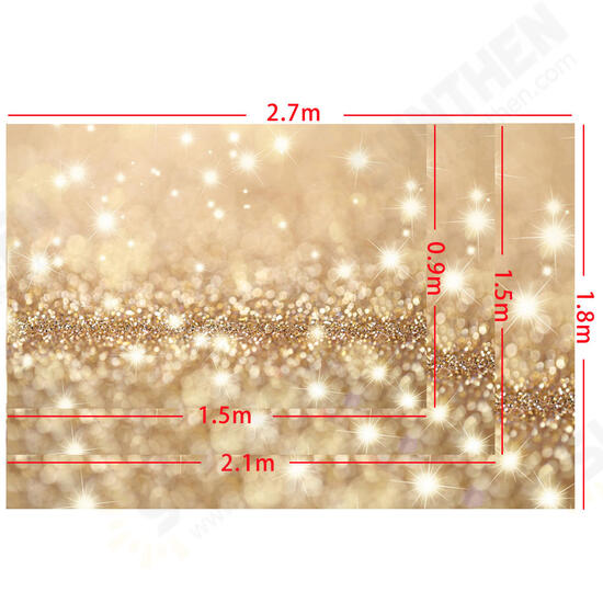 5x3FT 7x5FT 9x6FT Vinyl Gold Glitter Photography Backdrop Background Studio Prop