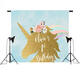 5x3ft 7x5ft Gold Unicorn Children Party Photography Backdrop Studio Prop Background