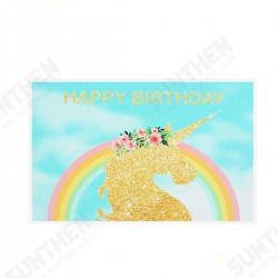 5x3ft 7x5ft Golden Unicorn Rainbow Photography Backdrop Studio Prop Background 5x3ft 7x5ft Golden Unicorn Rainbow Photography Backdrop Studio Prop Background
