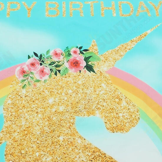 5x3ft 7x5ft Golden Unicorn Rainbow Photography Backdrop Studio Prop Background 5x3ft 7x5ft Golden Unicorn Rainbow Photography Backdrop Studio Prop Background