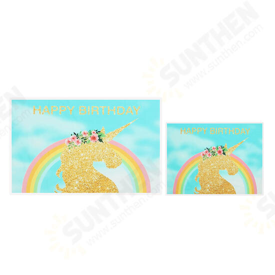 5x3ft 7x5ft Golden Unicorn Rainbow Photography Backdrop Studio Prop Background 5x3ft 7x5ft Golden Unicorn Rainbow Photography Backdrop Studio Prop Background