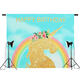 5x3ft 7x5ft Golden Unicorn Rainbow Photography Backdrop Studio Prop Background 5x3ft 7x5ft Golden Unicorn Rainbow Photography Backdrop Studio Prop Background