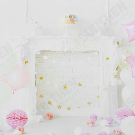 5x3ft 7x5ft Pink Balloon Birthday Theme Photography Backdrop Studio Prop Background