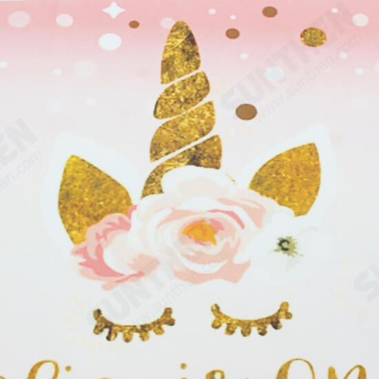 5x3ft 7x5ft Pink Sofia is One Unicon Newborn Photography Backdrop Studio Prop Background 5x3ft 7x5ft Pink Sofia is One Unicon Newborn Photography Backdrop Studio Prop Background