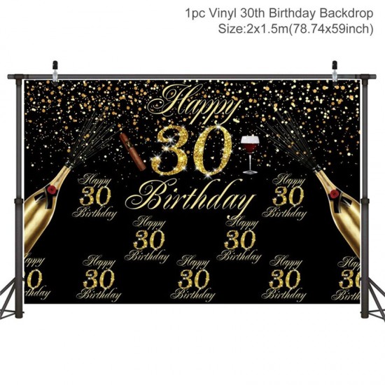 5x7FT 30/40/50 Years Old Birthday Photo Backdrop Sequin Photography Background Party Decor