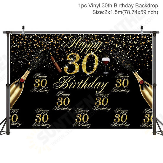 5x7FT 30/40/50 Years Old Birthday Photo Backdrop Sequin Photography Background Party Decor