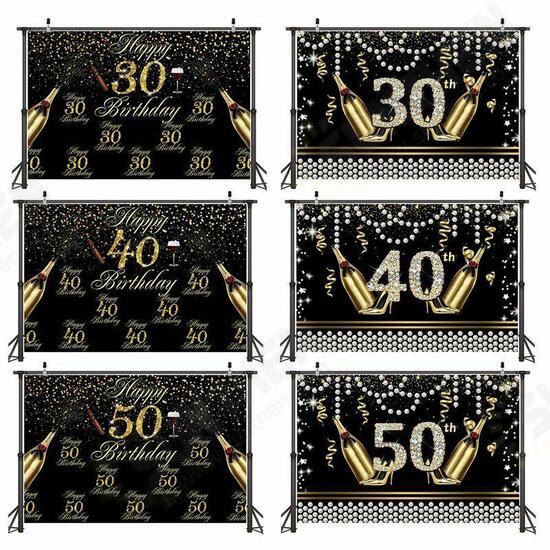5x7FT 30/40/50 Years Old Birthday Photo Backdrop Sequin Photography Background Party Decor 5x7FT 30/40/50 Years Old Birthday Photo Backdrop Sequin Photography Background Party Decor