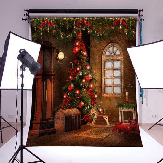 5x7FT 3x5FT Christmas Tree Gift Wall Vinyl Photography Backdrop Photo Background