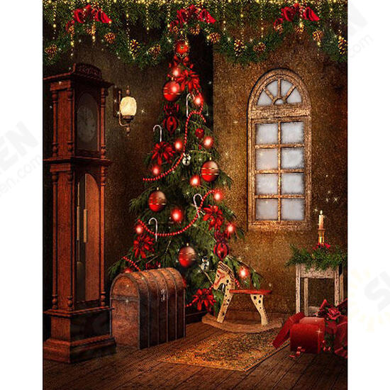 5x7FT 3x5FT Christmas Tree Gift Wall Vinyl Photography Backdrop Photo Background