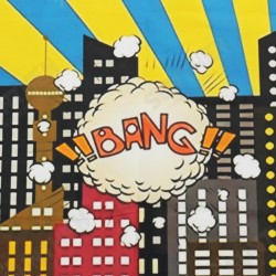 5x7FT 9x6FT Vinyl Cartoon City Bang Booom Photography Backdrop Background Studio Prop 5x7FT 9x6FT Vinyl Cartoon City Bang Booom Photography Backdrop Background Studio Prop