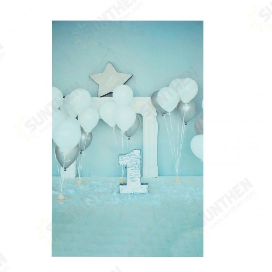 5x7FT Blue Balloon Birthday Celebrating Theme Photography Backdrop Studio Prop Background 5x7FT Blue Balloon Birthday Celebrating Theme Photography Backdrop Studio Prop Background