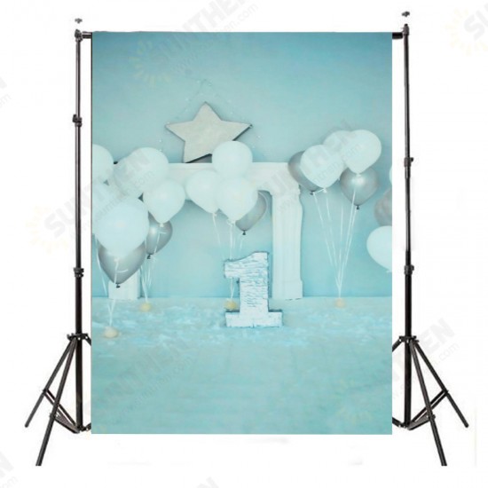 5x7FT Blue Balloon Birthday Celebrating Theme Photography Backdrop Studio Prop Background 5x7FT Blue Balloon Birthday Celebrating Theme Photography Backdrop Studio Prop Background