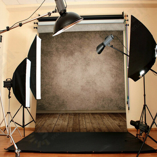 5x7FT Brown Wall Wooden Floor Photography Backdrop Photo Background 5x7FT Brown Wall Wooden Floor Photography Backdrop Photo Background