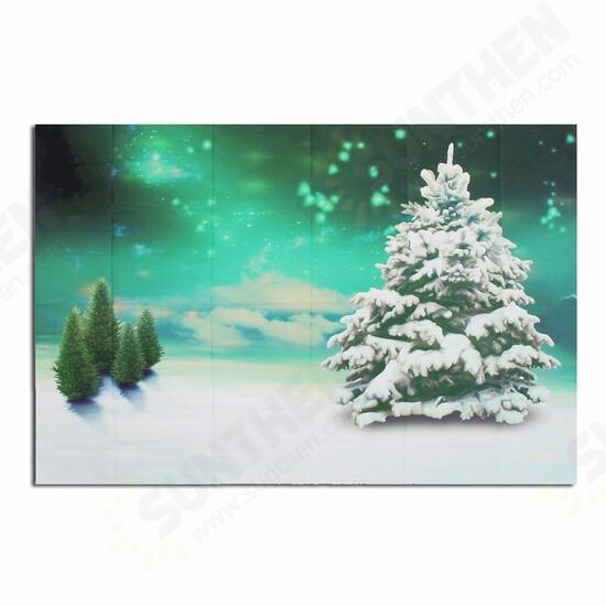 5x7FT Chrismas Tree Snow Vinyl Backdrop Photography Prop Studio Photo Background