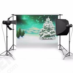 5x7FT Chrismas Tree Snow Vinyl Backdrop Photography Prop Studio Photo Background 5x7FT Chrismas Tree Snow Vinyl Backdrop Photography Prop Studio Photo Background