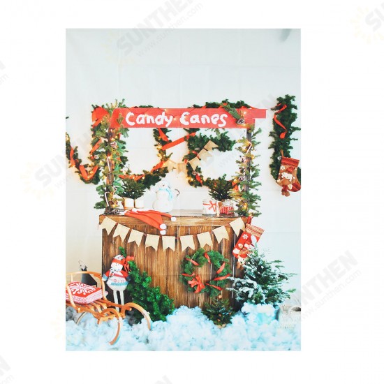 5x7FT Christmas Candy Canes Photography Backdrop Background Studio Prop 5x7FT Christmas Candy Canes Photography Backdrop Background Studio Prop