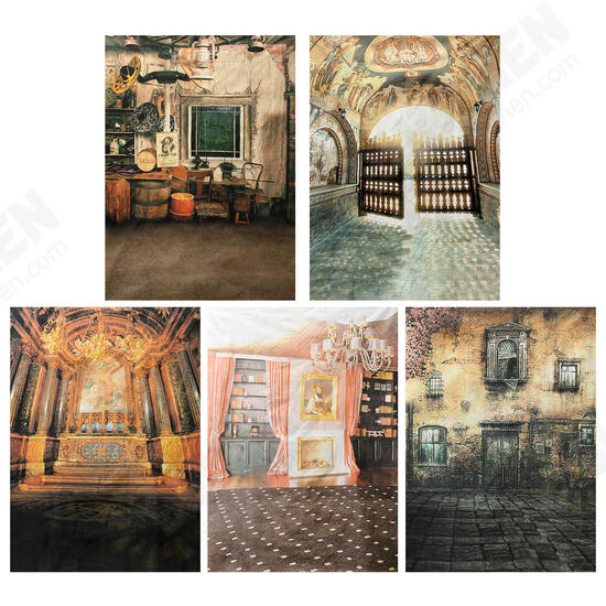 5x7FT Raw Silk Cloth Ancient House Photography Background Studio Backdrop Props 5x7FT Raw Silk Cloth Ancient House Photography Background Studio Backdrop Props