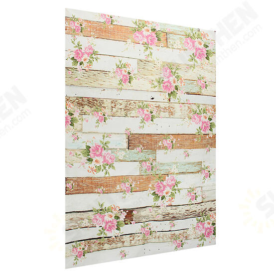 5x7FT Vintage Pink Flowers Wooden Floor Wall Photo Studio Background Backdrop Cloth 5x7FT Vintage Pink Flowers Wooden Floor Wall Photo Studio Background Backdrop Cloth