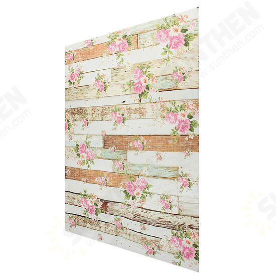 5x7FT Vintage Pink Flowers Wooden Floor Wall Photo Studio Background Backdrop Cloth 5x7FT Vintage Pink Flowers Wooden Floor Wall Photo Studio Background Backdrop Cloth