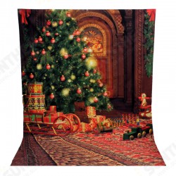 5x7FT Vinyl Christmas Tree Gift Bear Photography Backdrop Background Studio Prop 5x7FT Vinyl Christmas Tree Gift Bear Photography Backdrop Background Studio Prop