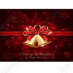 5x7FT Vinyl Merry Christmas Happy New Year Red Bell Ring Photography Backdrop Background Studio Prop 5x7FT Vinyl Merry Christmas Happy New Year Red Bell Ring Photography Backdrop Background Studio Prop