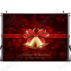 5x7FT Vinyl Merry Christmas Happy New Year Red Bell Ring Photography Backdrop Background Studio Prop 5x7FT Vinyl Merry Christmas Happy New Year Red Bell Ring Photography Backdrop Background Studio Prop